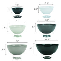 1 x RAW Customer Returns BoxedHome Mixing Bowl Set with Lid, Mixing Bowls, Pack of 12 Mixing Bowl Set, Plastic Salad Bowl Non-Slip Stackable Serving Bowls for Kitchen 6 Bowls and 6 Lids, Green  - RRP €34.27