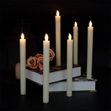 1 x RAW Customer Returns Eldnacele Set of 6 Flameless Flickering Candles Real Wax Candles LED Stick Candles with Remote Control Timer for Home and Wedding Decoration Christmas Decoration Ivory  - RRP €23.14