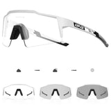 1 x RAW Customer Returns KAPVOE Photochromatic Self-tinting Cycling Glasses TR90 Frame for Men Women Clear Sports Sunglasses Sports Cycling MTB Cycling Glasses Driving Sports Glasses Baseball Running Clear White 03 - RRP €34.99