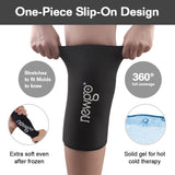 1 x RAW Customer Returns NEWGO Cooling Pads for Knees, Elbows and Joints, Knee Brace Cooling Injuries Flexible Ice Pack Gel for Knees, Elbows, Ankles, Arms, Calves, Hamstrings, Instant Pain Relief Black  - RRP €18.14