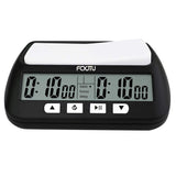 1 x RAW Customer Returns FCXJTU Chess Clock Digital Chess Timer for Board Games with Alarm, Professional Multifunctional Portable Chess Clock Timer, 2 AA Batteries Included Black  - RRP €22.18