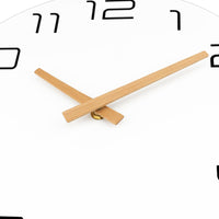 1 x RAW Customer Returns Foxtop Modern Wooden Wall Clock Without Ticking Noises Large Clock for Living Room Bedroom Kitchen Office White, 30cm  - RRP €20.38