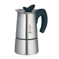 1 x RAW Customer Returns Bialetti - Muse Induction, Italian Espresso Coffee Maker made of stainless steel, suitable for all types of hobs, 6 coffee cups 270 Ml , Silver - RRP €49.19