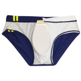 1 x RAW Customer Returns SEAUR - Men s briefs, short, tight swimming briefs, beach, swimming pool, boys swimming trunks, quick-drying with removable pad, low seat, water sports, classic swimming swim briefs, dark blue - RRP €22.04