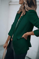 1 x RAW Customer Returns Cicy Bell Women s Blazer Suit Jackets Women s Casual Blazers Long Sleeve Open Front Work Jackets Dark Green XXL - RRP €24.0