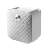 1 x RAW Customer Returns SURGKD Toilet Paper Holder Waterproof Storage Box Wall Mounted Bathroom Accessories Tray Roll Without Punch - RRP €20.4