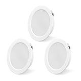 1 x RAW Customer Returns Set of 3 LED recessed spotlights for furniture recessed spotlights 230 V 3.5 W IP44 G4 LED 20 mm ultra flat LED recessed spotlights, 4000 K for kitchen hood bathroom recessed spotlight white  - RRP €20.99