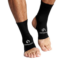 1 x Brand New COPPER HEAL ANKLE Compression Sleeve PAIR - High Copper Infused Socks Arch Support Foot Swelling Achilles Tendon Joint Pain Plantar Fasciitis Sports Injuries - RRP €15.74