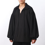 1 x RAW Customer Returns COSDREAMER Men s Pirate Shirt, Colonial Shirt, Renaissance, Poet Shirt, Blouse Black L  - RRP €31.37