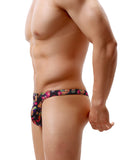 1 x Brand New Casey Kevin Thong String Men s Cotton Briefs Flowers Breathable Men Underwear T-Back Thong - RRP €27.6