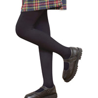 1 x RAW Customer Returns LOLANTA Girls Winter Tights Thick Fleece Lined Stretchy Soft Tights School Uniform Black L 9-11 Years  - RRP €19.61