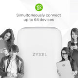 1 x RAW Customer Returns Zyxel 4G LTE-A Indoor WiFi Router Dual-Band WiFi Sharing for 64 Devices Supports VoIP Volte No SIM Lock No Configuration Required LTE5398-M904  - RRP €148.04