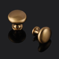 1 x RAW Customer Returns Probrico 5pcs sturdy cabinet door handle vanity mushroom kitchen cupboard drawer diameter 30mm brass - RRP €24.0