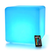 1 x RAW Customer Returns Mr.Go 12-inch Color Changing LED Cube Light Waterproof Cube Stool with Remote Control, 16 Dimmable Colors, USB Rechargeable RGB Mood Light Cube Seat for Home Bedroom Pool Party - RRP €80.66