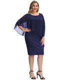 1 x RAW Customer Returns Hanna Nikole Women s Plus Size Vintage Cocktail Dress Formal Dresses with Zipper Navy Blue XL - RRP €50.99