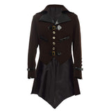 1 x RAW Customer Returns BLESSUME Gothic Coat Men s Tailcoat Halloween Cosplay Costume XL, Brown  - RRP €39.99