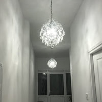 1 x RAW Customer Returns A1A9 Modern Crystal Chandelier Light, 3 Light Crystal Raindrop Lampshades Ceiling Light, Chrome Hanging Lamps for Dining Room Bedroom Living Room Entrance - RRP €110.92