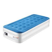 1 x RAW Customer Returns TOUCHXEL single bed air bed, 196 x 97 x 47cm air bed 1 person, air mattress inflatable mattress with built-in electric pump and pillow, self-inflating bed guest bed sleeping mattress - RRP €75.99