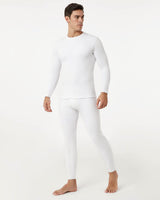 1 x RAW Customer Returns LAPASA Men s Thermal Fleece Suit Thermal Tights Thermal Shirts Winter Sports Set Ski Snowboard Sports Running Trekking 11 White S - RRP €37.22