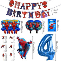 3 x Brand New Spiderman birthday decorations, 41 pieces children s birthday decoration hero balloons, superhero birthday decoration, foil balloons Avengers party decorations, children s birthday party balloon decoration - RRP €33.27