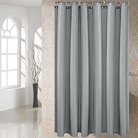 1 x Brand New LOMUG shower curtain textile, shower curtain made of polyester fabric, bath curtain anti-mold, waterproof, washable, shower curtains for shower bathtub curtain with 8 shower curtain rings, 180 x 200 cm, grey - RRP €15.12