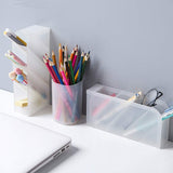 6 x Brand New Vikmyer 5 Pieces Desk Organizer - Pen Organizer Storage Holder for School Office Supplies, Translucent White Pen Storage Holder - RRP €101.52