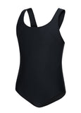 1 x RAW Customer Returns BALEAF Swimsuit Girls One-Piece Opaque Swimming Suit Girls UPF 50 Sports Swimsuits Competition Swimsuit Children One Piece Swimsuit Black 28 - RRP €20.16