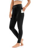 1 x RAW Customer Returns Riding leggings women full seat with mobile phone pocket, high waist riding pants women girls stretch with belt loops black M - RRP €36.98