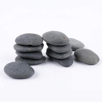 1 x RAW Customer Returns ROCKIMPACT 24 Large Stones for Painting Dark Gray Beach Pebbles Natural River Rocks with Smooth Surface for Crafts 5-8cm - RRP €21.1