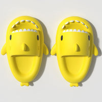 1 x RAW Customer Returns Shark Slippers Children Shark Slides Cloud Sandals Boys Cushion Slippers Girls Home Slippers Beach Pool Shower Open Toe Summer Flip Flops, Yellow, 32 33 EU, Tag 210 - RRP €23.59