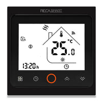 1 x RAW Customer Returns BecaSmart 002 Series WiFi Smart Thermostat for 3A Boiler Heating LCD Touch Screen Smart Programming Control with Alexa Google Home Voice Assistant Black - RRP €43.48