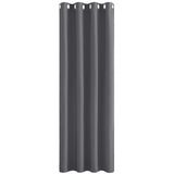 1 x RAW Customer Returns PONY DANCE Thermal Blackout Curtains for Interiors - for Living Room, Internal Door 1 Piece L 140 x H 240 cm with Rings for Modern Bedrooms, Gray - RRP €22.05