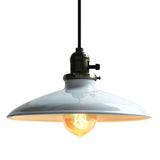 1 x RAW Customer Returns Lightess Pendant Lamp Vintage Rustic Industrial Lamp Diameter 25.5 cm High Quality Ceiling Lamp for Living Room Kitchen Living Room Bedroom, E27 White  - RRP €33.35