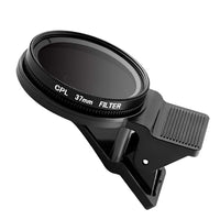 1 x RAW Customer Returns TEHAUX Clip-On Phone Lens Camera Circular Polarizer Density Filter Kit 37mm Lens Camera Lens Universal Polarizer Camera Lens Black  - RRP €6.04