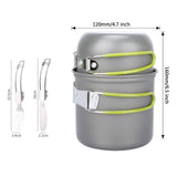 1 x Brand New Voarge Picnic Pot Camping Cookware Camping Tableware Outdoor Hiking Cookware Set, Camping Pots Foldable Cutlery Mini Camping Stove, for Outdoor Picnic Hiking - RRP €36.0