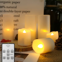 1 x RAW Customer Returns Rechargeable Electric LED Candle, Flameless Light, Flashing, Decoration for Christmas, Wedding, Birthday, Party, Celebration, Halloween, Tea Lights with Timer Remote Control, 6 Pack - RRP €36.13