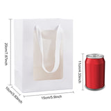 1 x RAW Customer Returns BENECREAT 50pcs White Paper Bag with Window, Candy Gift Paper Bag with Visible Window, Drawstring Handle for Wedding, Valentine s Day, 12x7x16cm - RRP €32.09