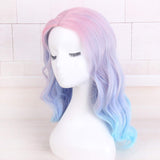 1 x RAW Customer Returns STfantasy Purple Ombre Pink Women Wigs Long Straight Layer Synthetic Hair for Girls Women Female Cosplay Anime Costume Party Carnival Blue Powder Gradient  - RRP €26.21