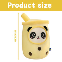 1 x Brand New Mineup Bubble Tea Plush Toy 35CM Bubble Tea Plush Pillow, Milk Tea Cup Plush Pillow, Soft Boba Tea Plush, Pearl Milk Tea Bubble Plush Toy for Kids Yellow  - RRP €20.4