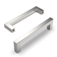 1 x RAW Customer Returns Amerdeco 10 pieces furniture handles stainless steel brushed nickel cabinet handles kitchen handles 128 mm hole spacing drawer handles drawer handles handles for kitchen cabinets wardrobe - RRP €23.11