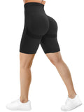 5 x Brand New TAYOEA Women s Cycling Shorts Sports Running Tights High Waist Leggings Yoga Gym Shorts Push Up Butt Scrunch Opaque Seamless Contour Smile Black,S - RRP €99.95