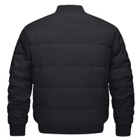 1 x RAW Customer Returns KEFITEVD Bomber Jacket Men s Winter Transition Jacket Stand-Up Collar Flight Jacket Thermal Breathable Bomber Blouson Outdoor Casual Quilted Jacket Stretch Army Jacket Black L - RRP €62.5