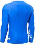 1 x RAW Customer Returns LAFROI Men s Rash Guard Long Sleeve UPF 50 Compression Shirt CLYYB Asym Blue,M - RRP €24.99