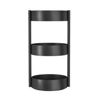 1 x RAW Customer Returns YunNasi Spice Rack Rotating Turntable Organizer Black Kitchen Shelf Made of Carbon Steel Lazy Susan Spice Carousel Kitchen Organizer Spice Stand for Spice Jars, Seasoning Bottle - RRP €37.3