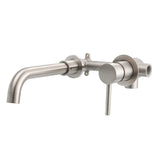 1 x RAW Customer Returns Tecmolog wall fitting concealed bathroom 360 rotatable faucet made of stainless steel single lever mixer wash basin brushed nickel, SNA6083A - RRP €64.98