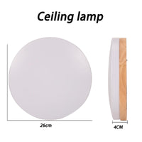 1 x RAW Customer Returns LIGKIN LED Ceiling Light Round 18W Modern Ceiling Light 3000K Warm Light 1620LM Ultra Thin LED Wooden Ceiling Lamp 26CM for Hallway Living Room Balcony Kitchen - RRP €26.99