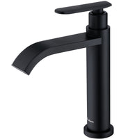 1 x RAW Customer Returns AiHom waterfall cold water tap black tap cold water cold water tap guest toilet cold water tap bathroom tap washbasin tap for small bathroom sink - RRP €32.38