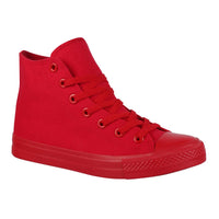 1 x RAW Customer Returns Elara Sneaker Unisex Sport High Top Chunkyrayan Sneakers All Red 014-ZY9031-Red-44 - RRP €22.94