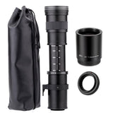 1 x RAW Customer Returns JINTU 420-1600mm Telephoto Lens Manual Focus Zoom Lenses F 8.3-16 for Canon EOS DSLR Cameras 4000D 2000D 1200D 1100D 250D 200D 650D 750D 800D 550D 80D 90D 60D 70D 5D IV 6D II 7D II T7 T7I T8I SL3 - RRP €139.0