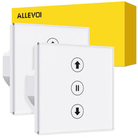 1 x RAW Customer Returns ALLEVOI Smart Roller Shutter Switch, WiFi Roller Shutter Timer, Compatible with Alexa Google Home Smart Life, WiFi Blinds Roller Shutter Control with Controllable LED Requires Neutral Wire - RRP €41.99